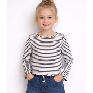 2 Pack Toddler Girls’ Long Sleeve Ribbed Shirt 5T - Cat & Jack